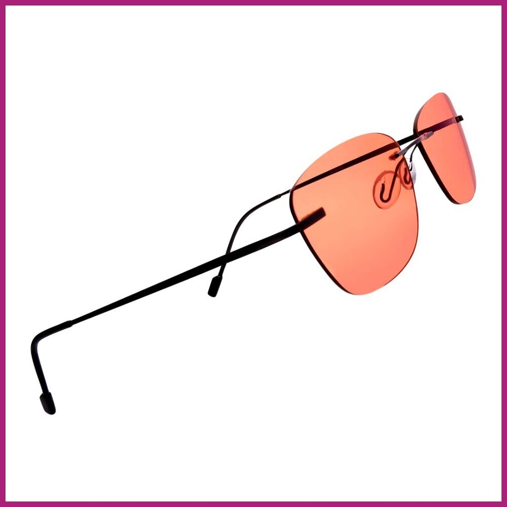 TR90 Stainless Steel Rimless Eyewear Frames for Migraine Light Sensitivity